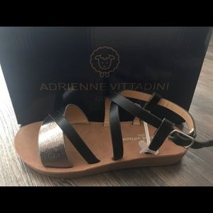 Black with pink Sandals